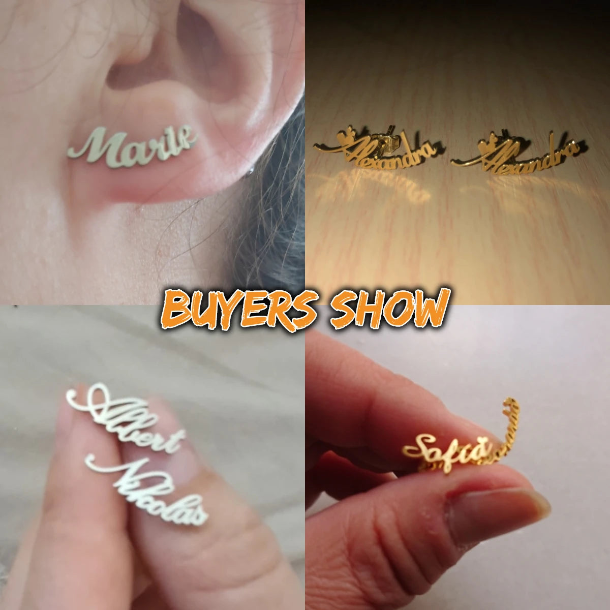 Sipuris Fashion Custom Name Earrings